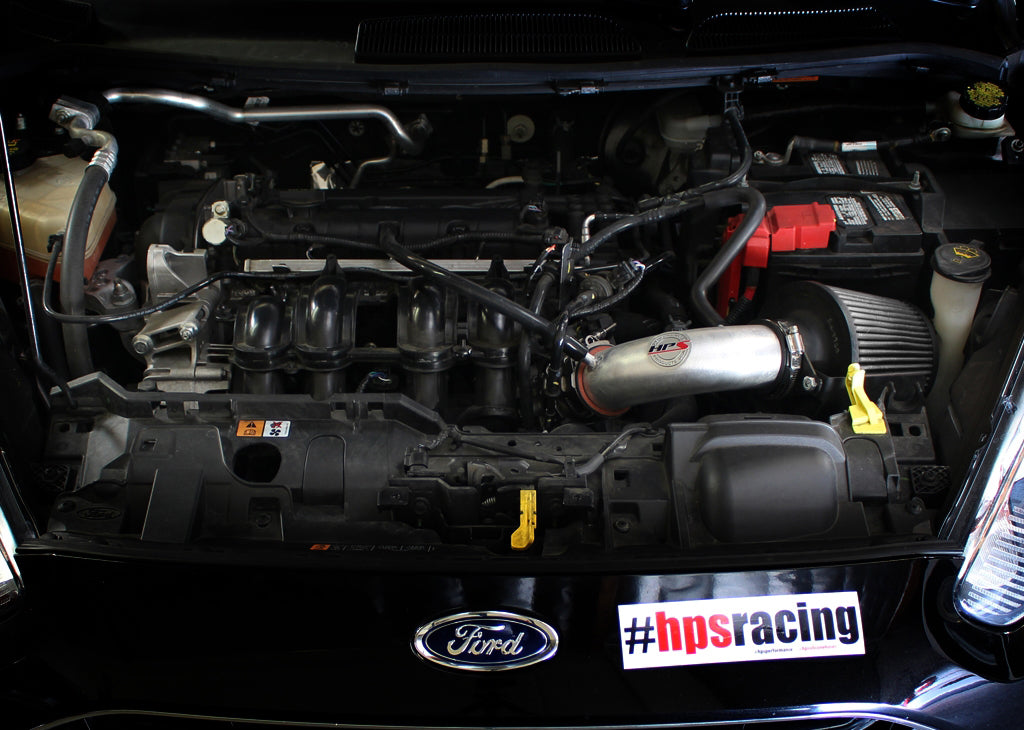 HPS Performance Air Intake Kit with Heat Shield (Polished) - Ford Fiesta Non - (2014-2015)