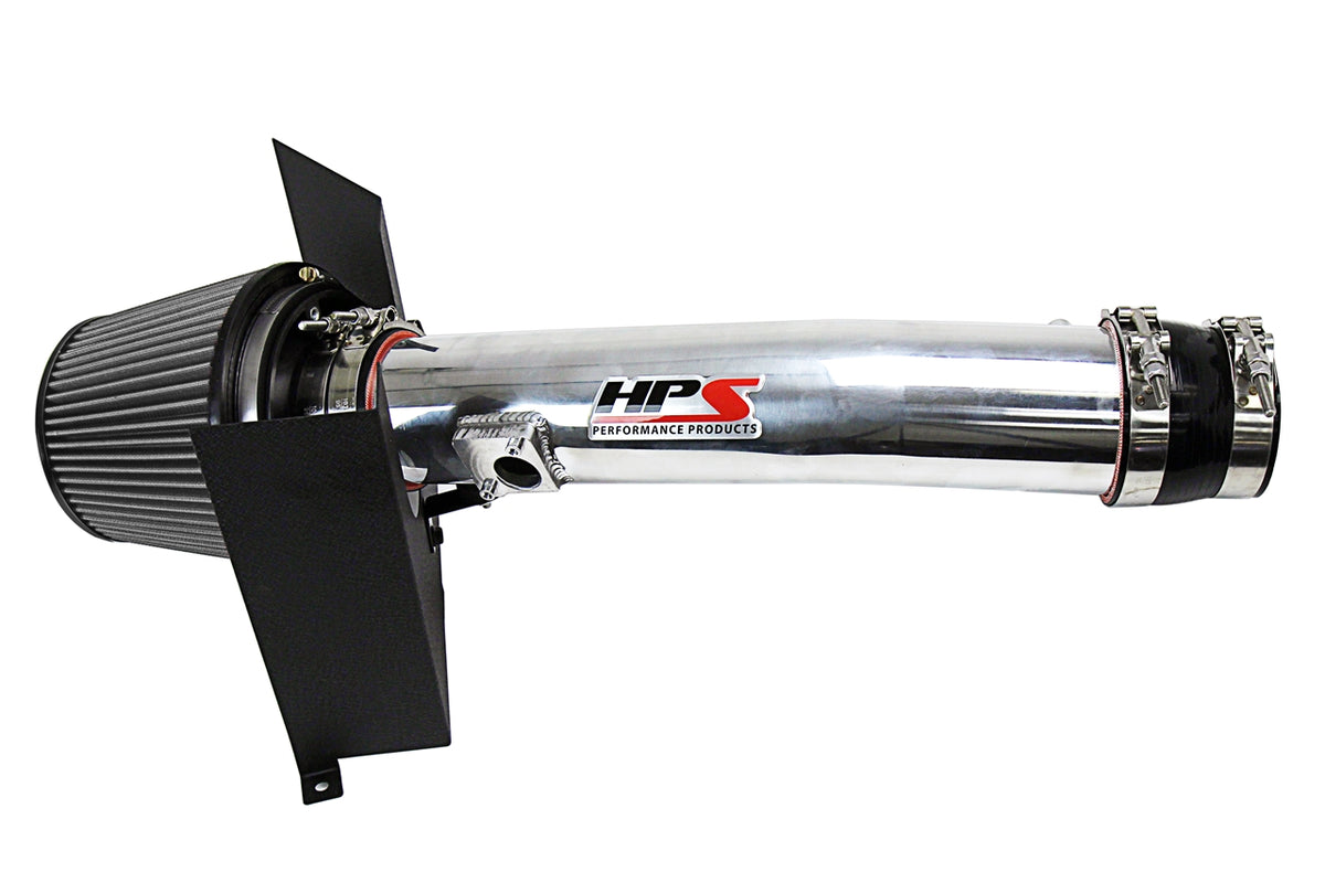HPS Performance Air Intake Kit with Heat Shield Polished 827-583P