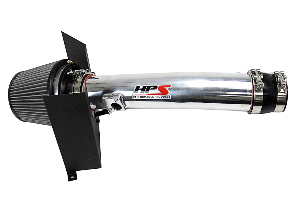 HPS Performance Air Intake Kit with Heat Shield Polished 827-583P