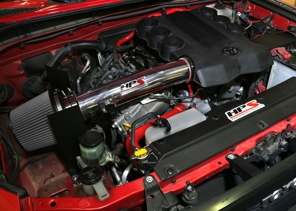 HPS Performance Air Intake Kit with Heat Shield (Polished) - Toyota 4Runner . / Toyota 4Runner / Toyota FJ Cruiser - (2010-2017 / 2010-2024 / 2010-2014)