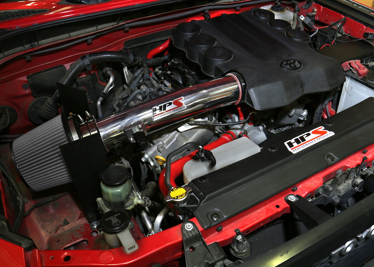 HPS Performance Air Intake Kit with Heat Shield (Polished) - Toyota 4Runner . / Toyota 4Runner / Toyota FJ Cruiser - (2010-2017 / 2010-2024 / 2010-2014)
