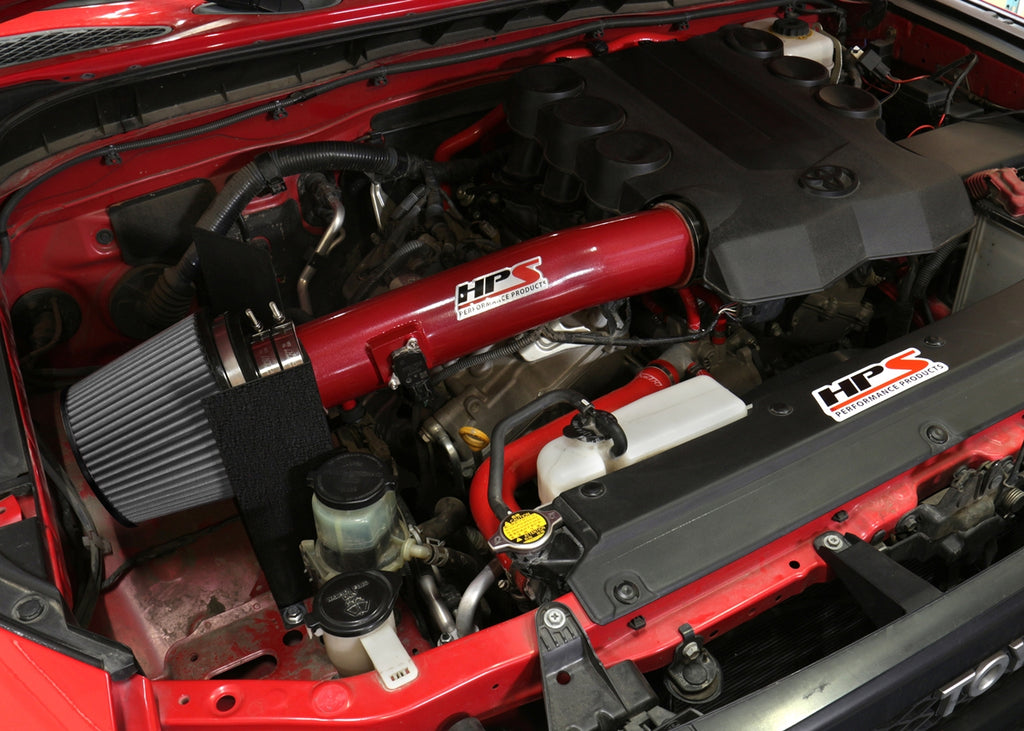 HPS Performance Air Intake Kit with Heat Shield (Red) - Toyota 4Runner . / Toyota 4Runner / Toyota FJ Cruiser - (2010-2017 / 2010-2024 / 2010-2014)