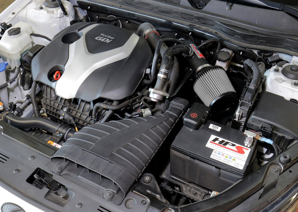 HPS Performance Air Intake Kit with Heat Shield, Black, 827-587WB