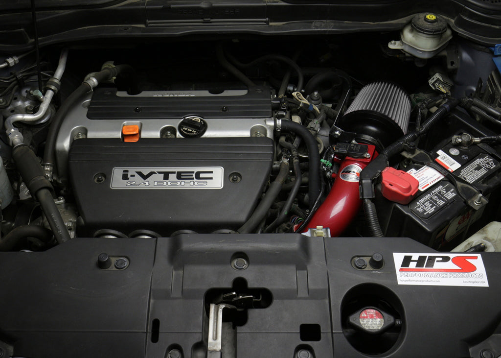 HPS Performance Air Intake Kit with Heat Shield (Red) - Honda CR-V - (2007-2009)