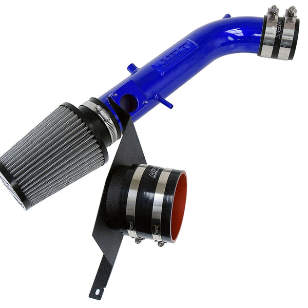 HPS Performance Air Intake Kit with Heat Shield Blue 827-590BL