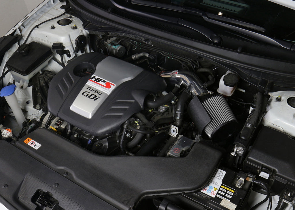 HPS Performance Air Intake Kit with Heat Shield (Red) - Kia Optima LX . / Hyundai Sonata Eco / Kia Optima LX - (2016-2017 / 2015-2019 / 2016-2020)