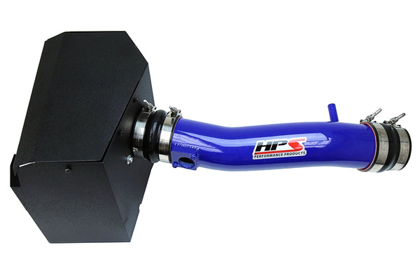 HPS Performance Air Intake Kit with Heat Shield, Blue, 827-595BL