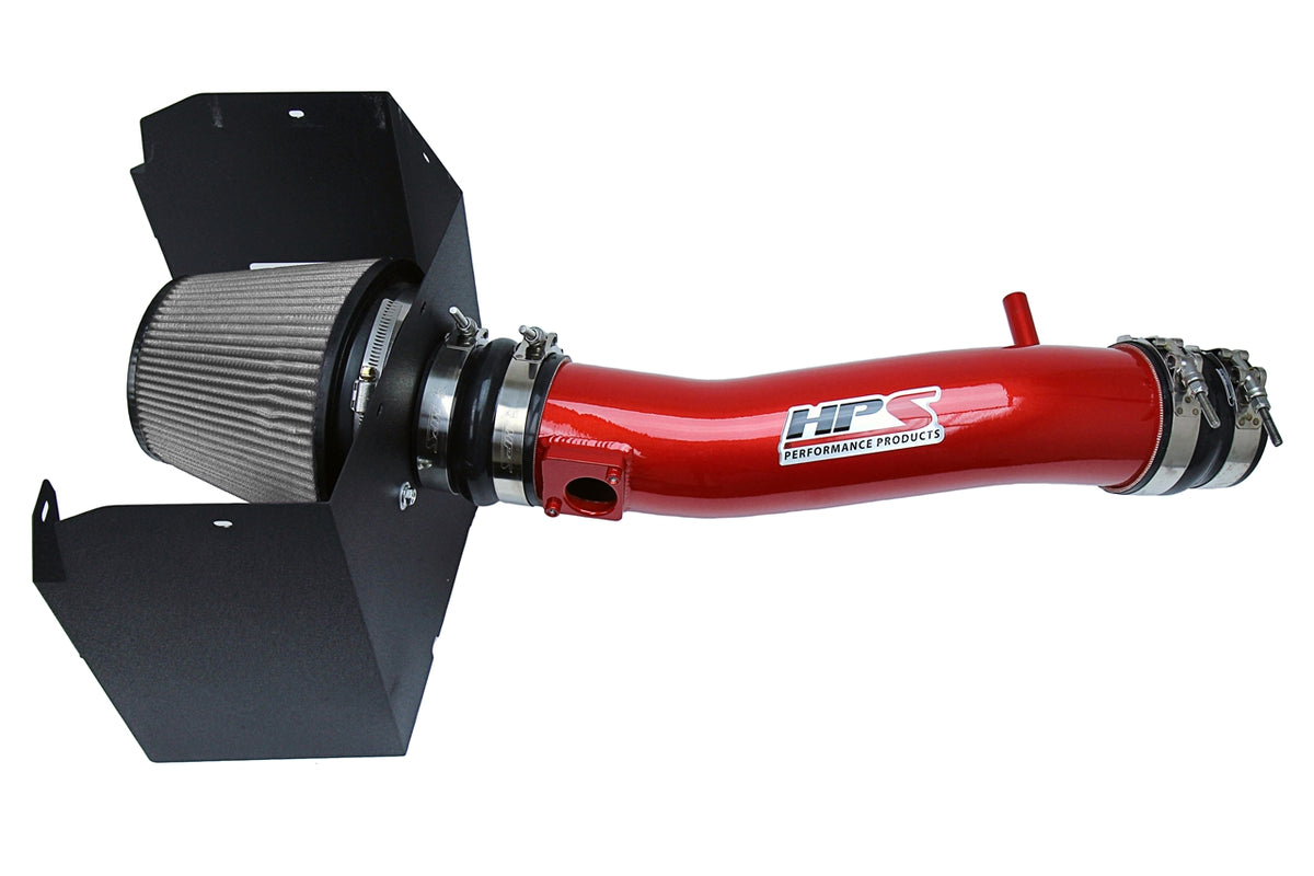 HPS Performance Air Intake Kit with Heat Shield Red 827-595R