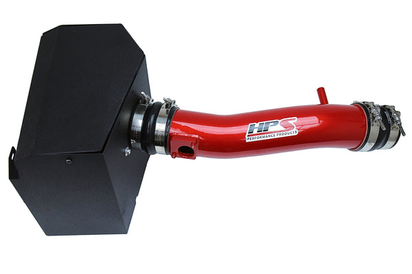 HPS Performance Air Intake Kit with Heat Shield, Red, 827-595R