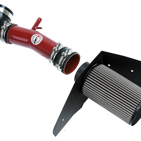 HPS Performance Air Intake Kit with Heat Shield Red 827-596R