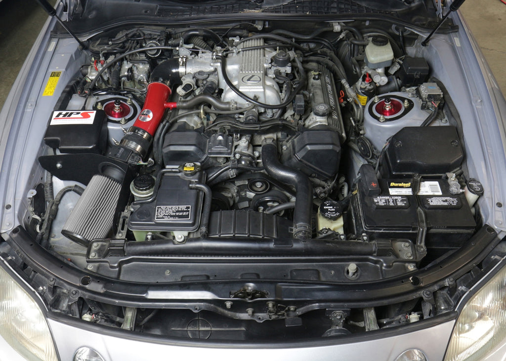 HPS Performance Air Intake Kit with Heat Shield (Red) - Lexus SC400 . / Lexus SC400 - (1996-1997)