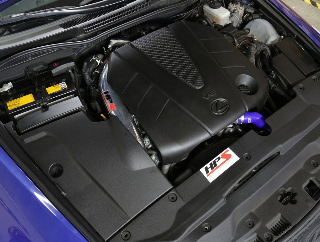 HPS Performance Air Intake Kit with Heat Shield (Polished) - Lexus IS250 . / Lexus IS250 / Lexus IS250C / Lexus IS350 / Lexus IS350C - (2006-2013 / 2006-2013 / 2009-2013 / 2006-2013 / 2009-2015)