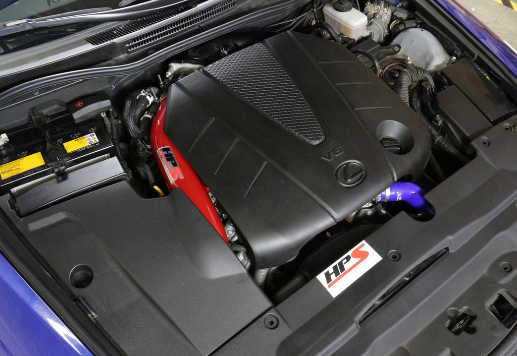 HPS Performance Air Intake Kit with Heat Shield (Red) - Lexus IS250 . / Lexus IS250 / Lexus IS250C / Lexus IS350 / Lexus IS350C - (2006-2013 / 2006-2013 / 2009-2013 / 2006-2013 / 2009-2015)