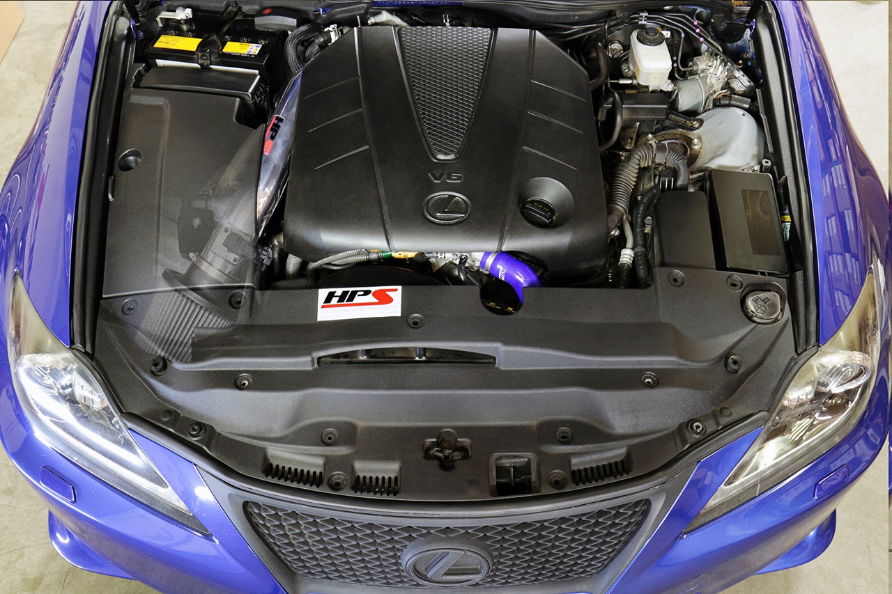 HPS Performance Air Intake Kit with Heat Shield (Polished) - Lexus IS250 . / Lexus IS250 / Lexus IS250C / Lexus IS350 / Lexus IS350C - (2006-2013 / 2006-2013 / 2009-2013 / 2006-2013 / 2009-2015)