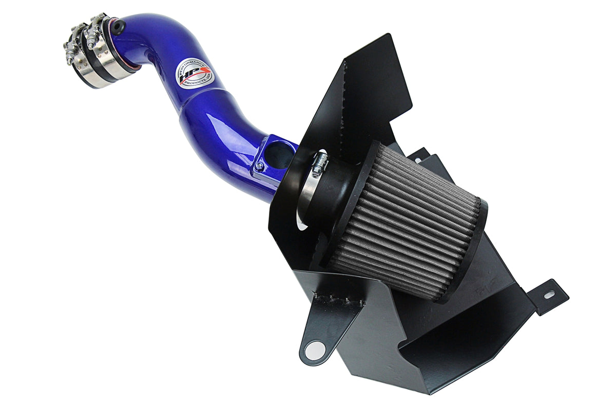 HPS Performance Air Intake Kit with Heat Shield Blue 827-599BL
