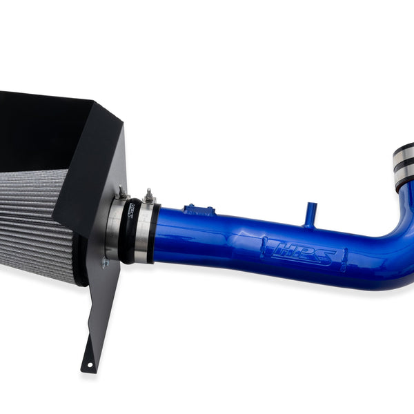 HPS Performance Air Intake Kit with Heat Shield Blue 827-603BL