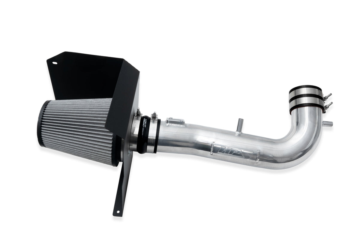 HPS Performance Air Intake Kit with Heat Shield Polished 827-603P