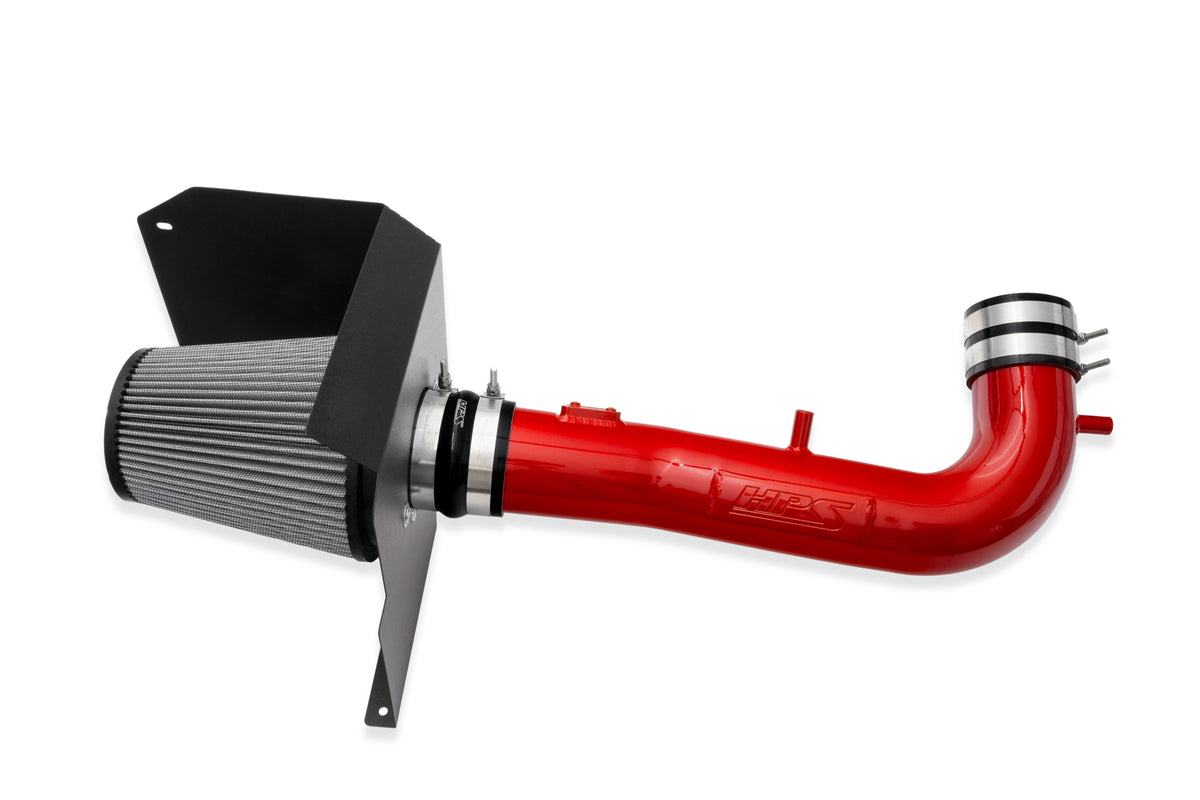 HPS Performance Air Intake Kit with Heat Shield Red 827-603R
