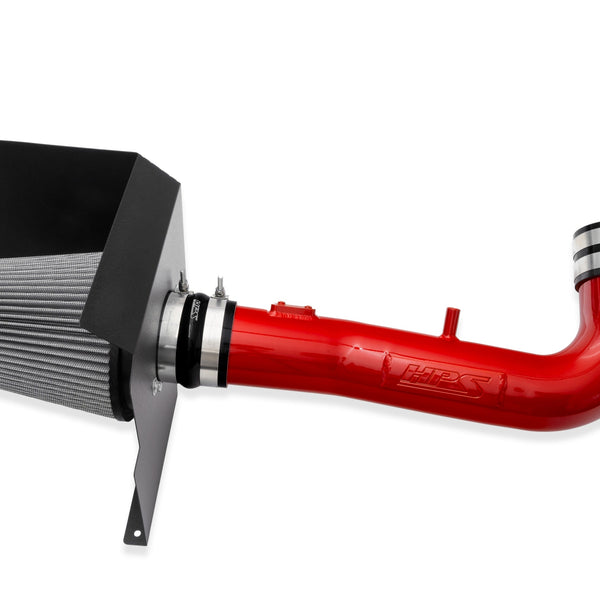 HPS Performance Air Intake Kit with Heat Shield Red 827-603R