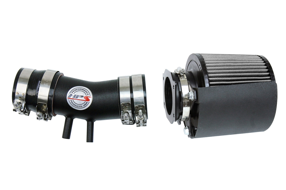 HPS Performance Air Intake Kit with Heat Shield Black 827-604WB
