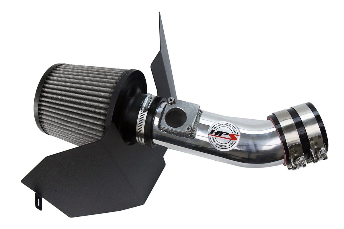 HPS Performance Air Intake Kit with Heat Shield Polished 827-606P
