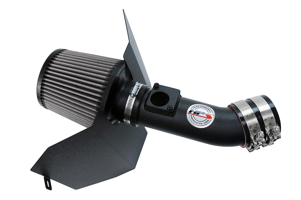 HPS Performance Air Intake Kit with Heat Shield Black 827-606WB