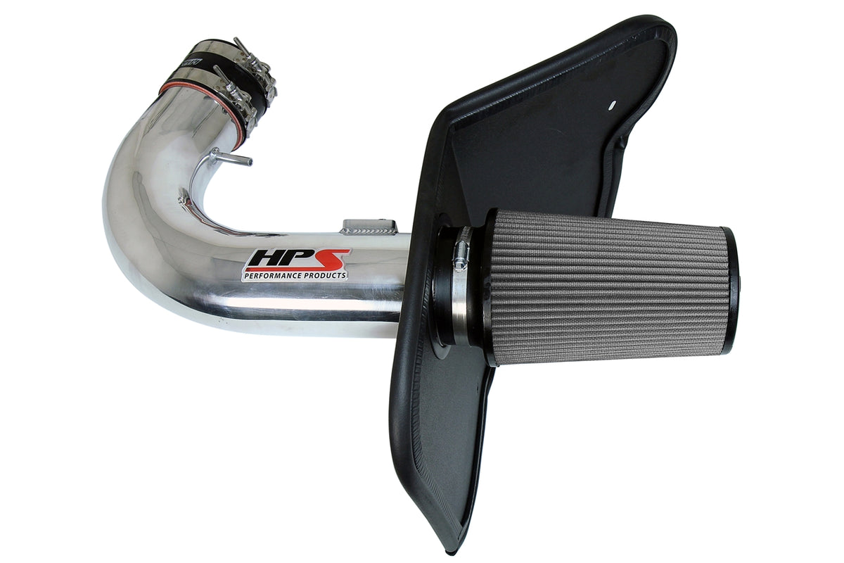 HPS Performance Air Intake Kit with Heat Shield Polished 827-607P