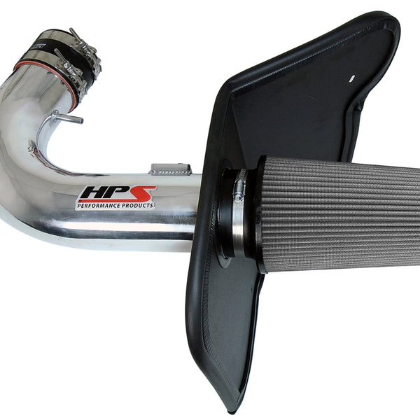 HPS Performance Air Intake Kit with Heat Shield Polished 827-607P