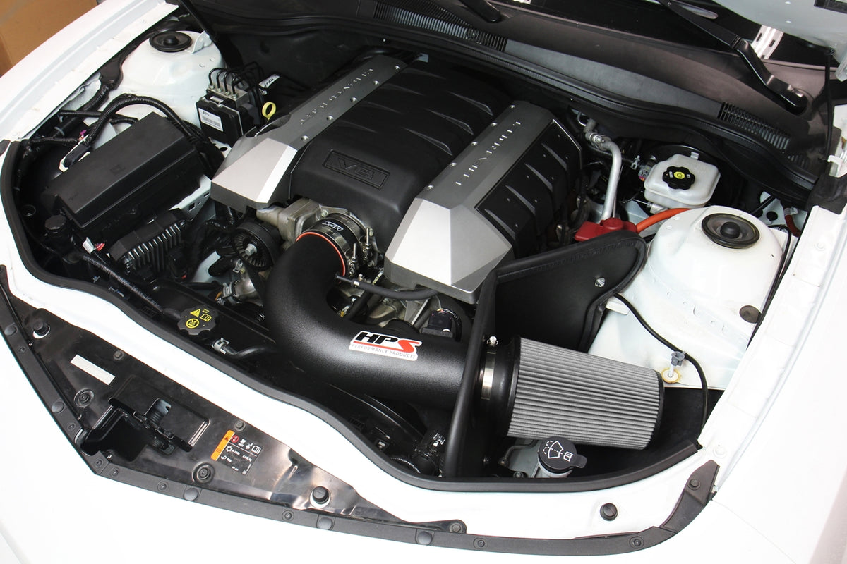 HPS Performance Air Intake Kit with Heat Shield (Black) - Chevy Camaro SS - (2010-2015)