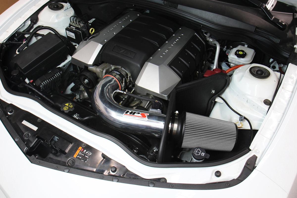 HPS Performance Air Intake Kit with Heat Shield (Blue) - Chevy Camaro SS - (2010-2015)