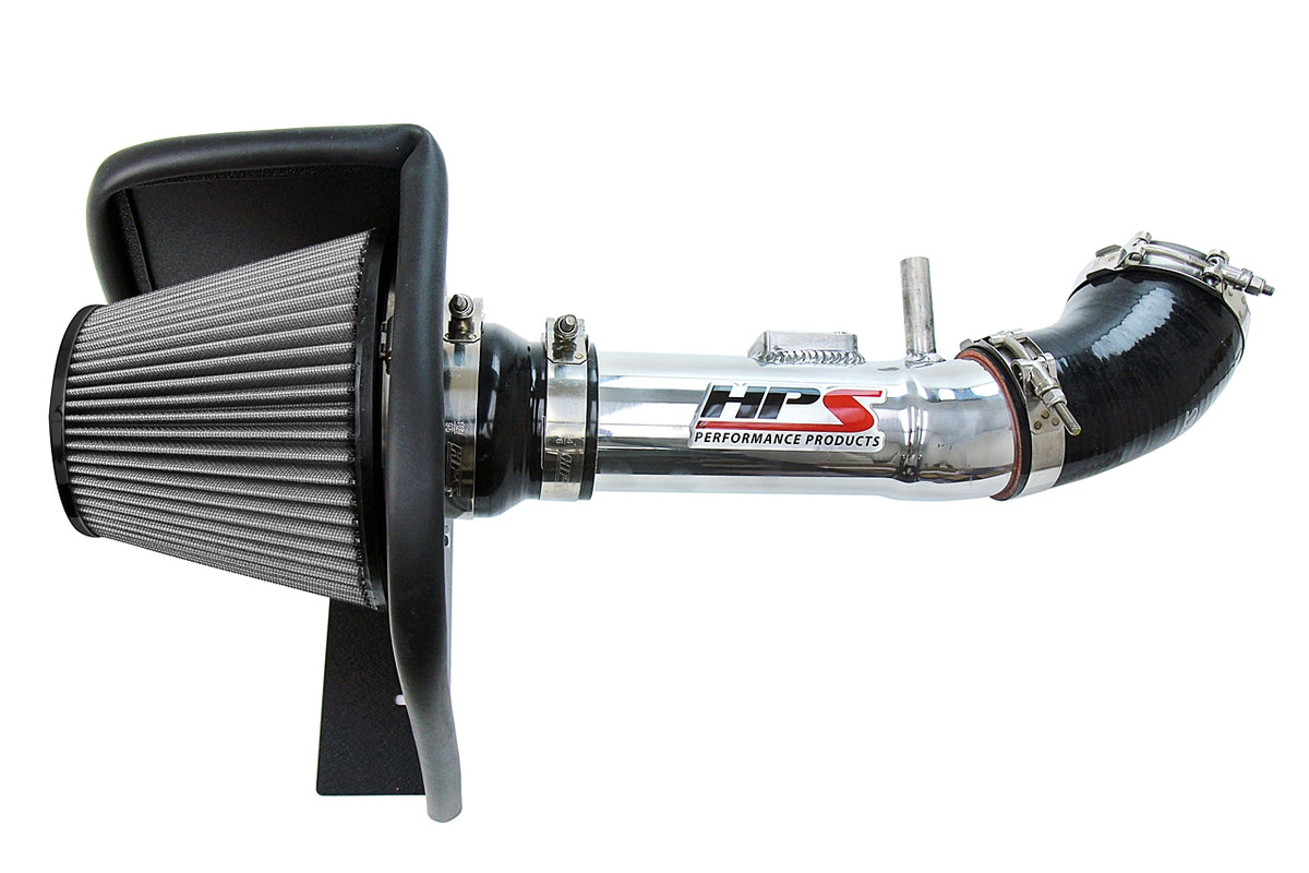 HPS Performance Air Intake Kit with Heat Shield Polished 827-611P