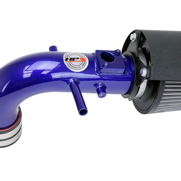 HPS Performance Air Intake Kit with Heat Shield Blue 827-612BL