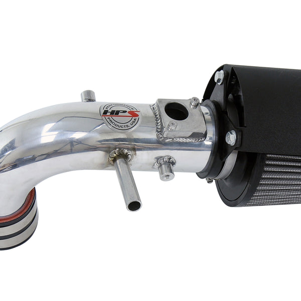 HPS Performance Air Intake Kit with Heat Shield Polished 827-612P