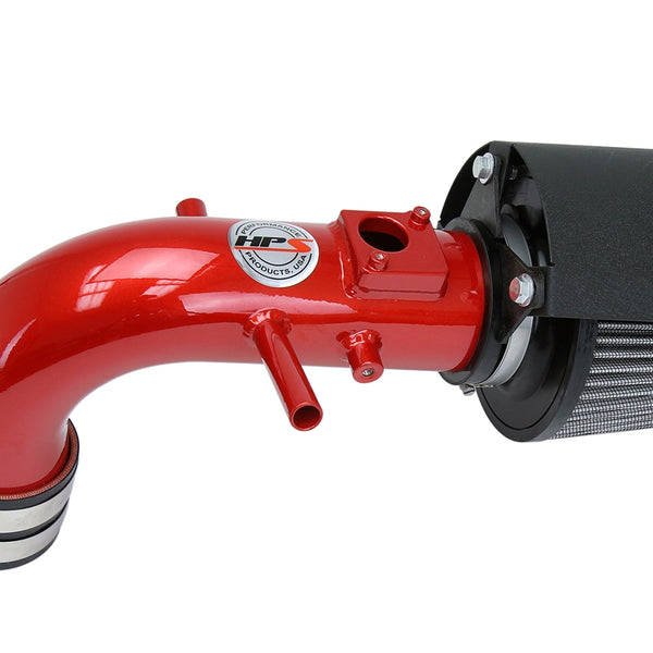 HPS Performance Air Intake Kit with Heat Shield Red 827-612R