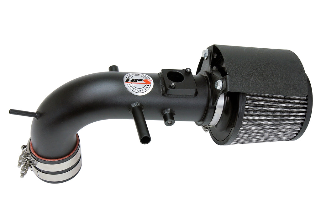 HPS Performance Air Intake Kit with Heat Shield Black 827-612WB