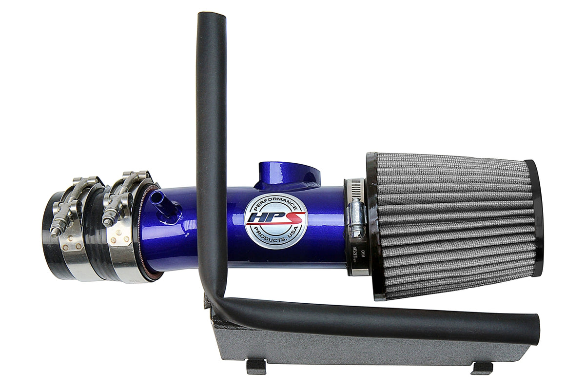 HPS Performance Air Intake Kit with Heat Shield Blue 827-613BL