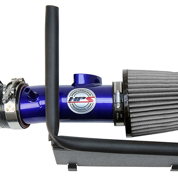 HPS Performance Air Intake Kit with Heat Shield Blue 827-613BL