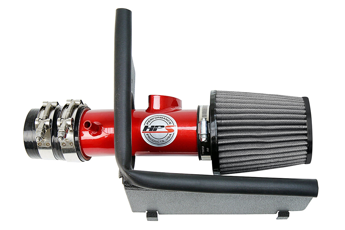 HPS Performance Air Intake Kit with Heat Shield Red 827-613R