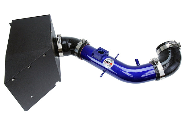 HPS Performance Air Intake Kit with Heat Shield, Blue, 827-618BL