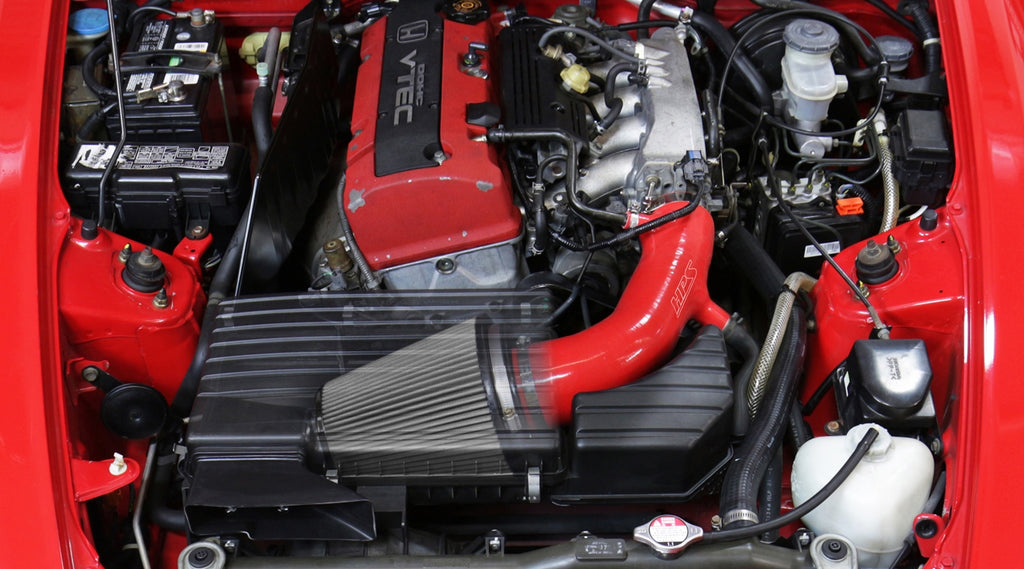HPS Performance Silicone Air Intake Kit (Black) - Honda S2000 AP1 / Honda S2000 AP2 Throttle Cable - (2000-2003 / 2004-2005)