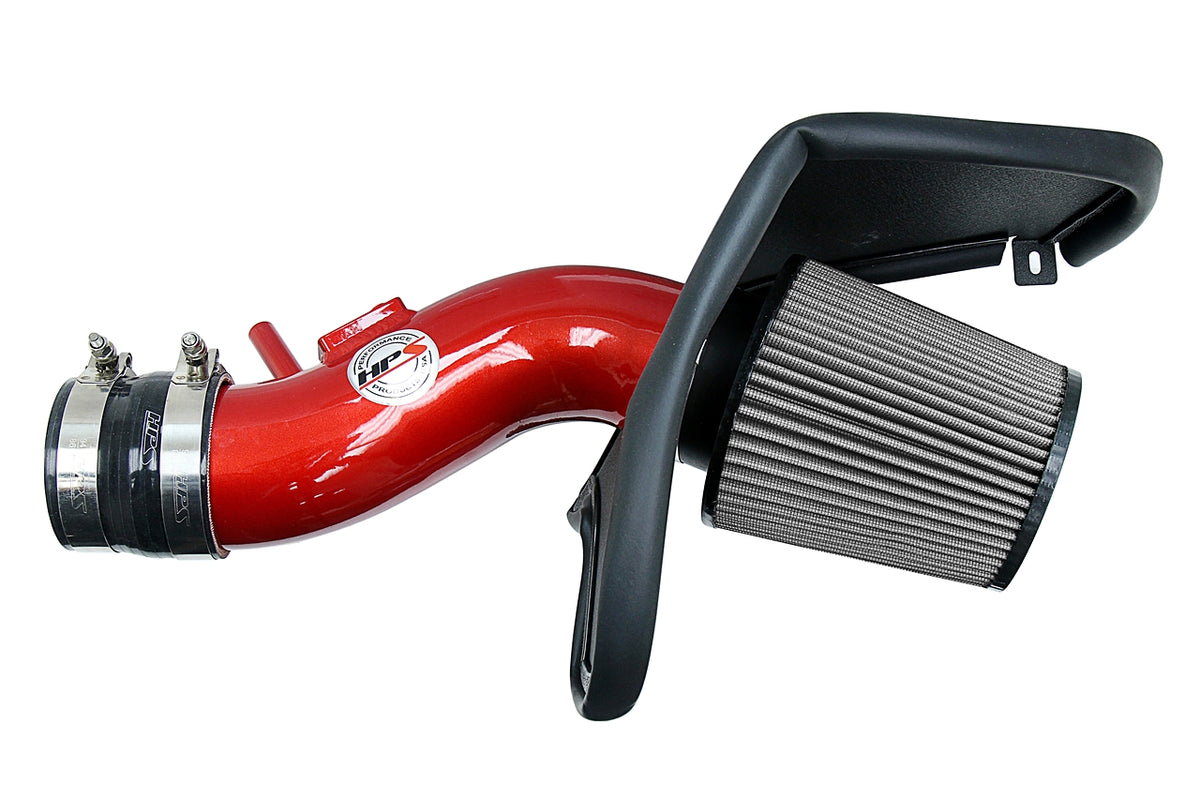 HPS Performance Air Intake Kit with Heat Shield Red 827-621R