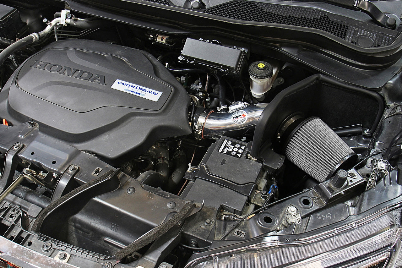 HPS Performance Air Intake Kit with Heat Shield (Polished) - Honda Passport / Honda Pilot / Honda Ridgeline - (2019-2024 / 2016-2024 / 2017-2024)