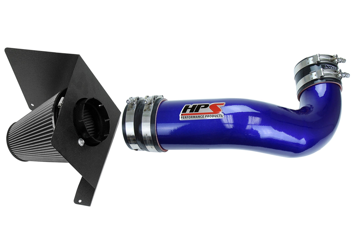 HPS Performance Air Intake Kit with Heat Shield Blue 827-622BL
