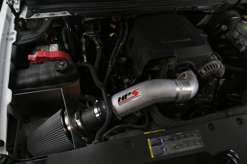 HPS Performance Air Intake Kit with Heat Shield, Red, 827-622R