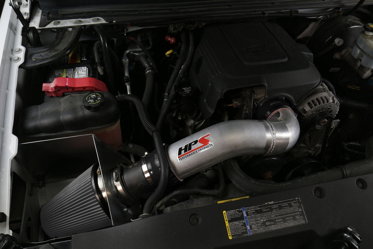 HPS Performance Air Intake Kit with Heat Shield (Black) - GMC Yukon / Cadillac Escalade / Chevy Avalanche / Chevy Cheyenne 2500 / Chevy Silverado 1500 / Chevy Suburban 1500 / Chevy Tahoe / GMC Sierra 1500 - (2007-2009)