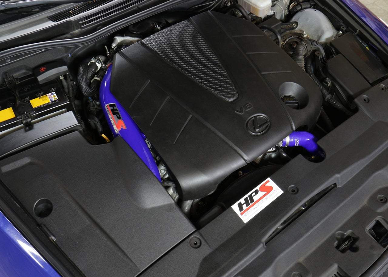 HPS Blue Short Ram Air Intake w/ Heat Shield - Lexus IS350 3.5L V6 (2014-2020)