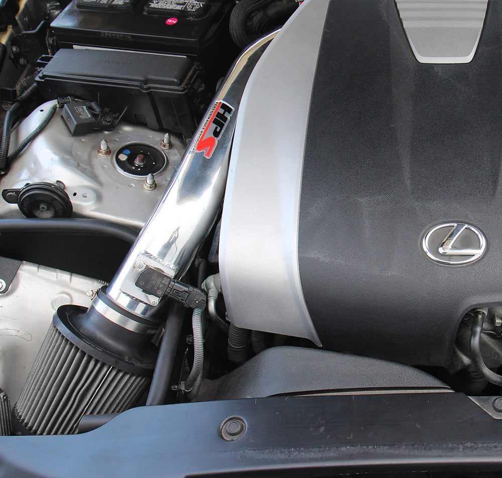 HPS Performance Polished Short Ram Air Intake w/ Heat Shield - Lexus IS250 / Lexus IS350 - (2014-2015 / 2014-2020)