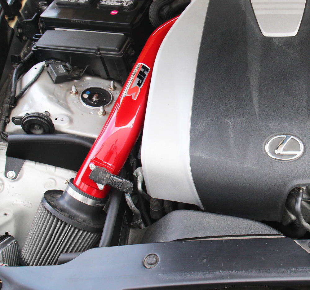 HPS Performance Wrinkle Red Short Ram Air Intake w/ Heat Shield - Lexus IS250 / Lexus IS350 - (2014-2015 / 2014-2020)