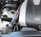 HPS Performance Wrinkle Black Short Ram Air Intake w/ Heat Shield - Lexus IS250 / Lexus IS350 - (2014-2015 / 2014-2020)