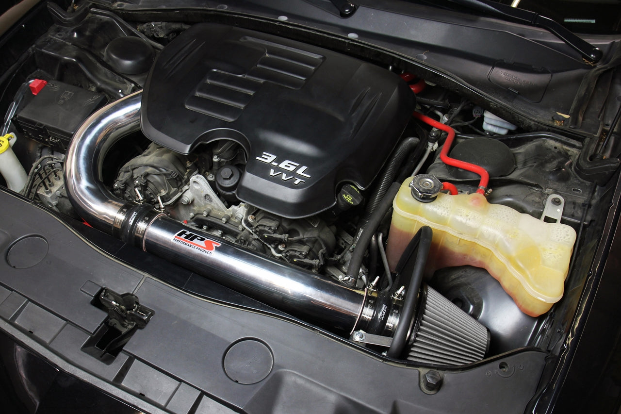 HPS Performance Air Intake Kit with Heat Shield (Polished) - Chrysler 300 / Dodge Challenger / Dodge Charger - (2011-2023)